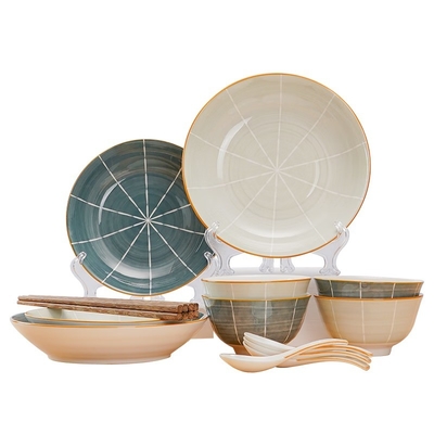 16 peças de utensílios de mesa de cerâmica chinesa perfeito para presentear aos avós idosos