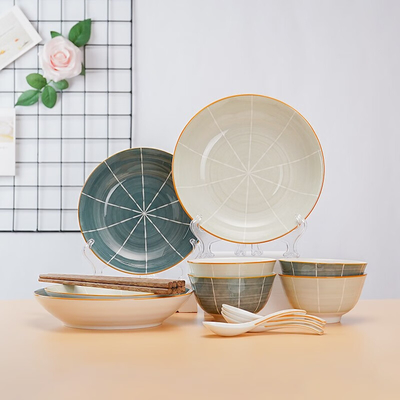 16 peças de utensílios de mesa de cerâmica chinesa perfeito para presentear aos avós idosos