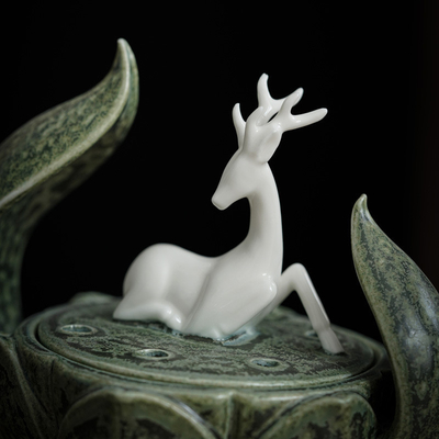 Artes Decorativas e Artesanato Ornamentos Zhaocai Xiaolu Prato Forno de incenso para clube