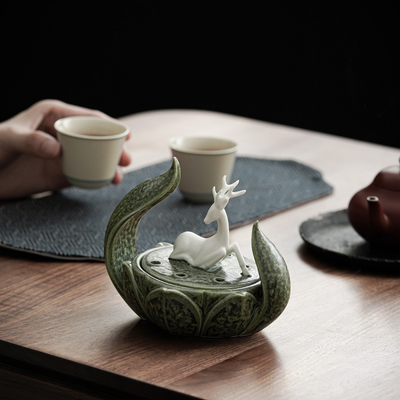 Artes Decorativas e Artesanato Ornamentos Zhaocai Xiaolu Prato Forno de incenso para clube