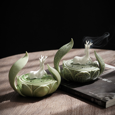 Artes Decorativas e Artesanato Ornamentos Zhaocai Xiaolu Prato Forno de incenso para clube