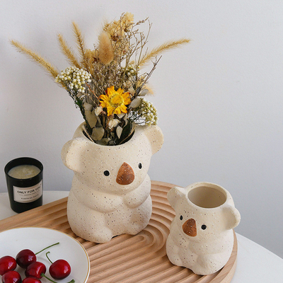 Dia do Pai Criação de estilo europeu Animais desenhados Cerâmica Floral Pot Decoração presente