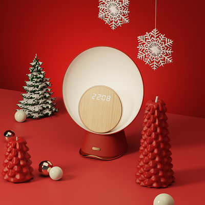 Hotel e Resort Chinês Vermelho Carregamento sem fio 15W Bluetooth alto-falante com luz atmosférica