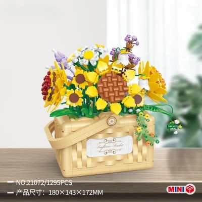 Belle Di Mini Particulação Blocos de Construção de Cestas de Flores Série Um Must-Have para a Educação
