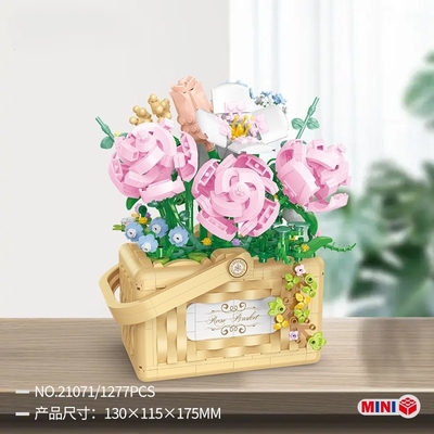 Belle Di Mini Particulação Blocos de Construção de Cestas de Flores Série Um Must-Have para a Educação