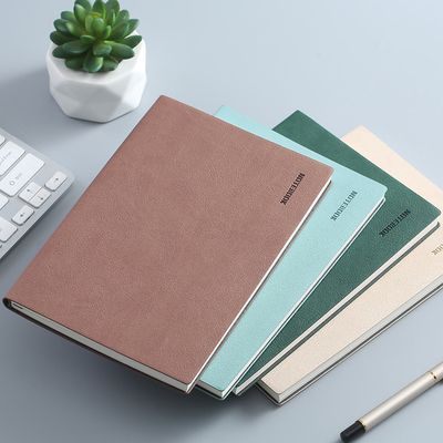 Notebook simples em cores sólidas para agências de viagens Pequeno Papel de couro macio PU fresco