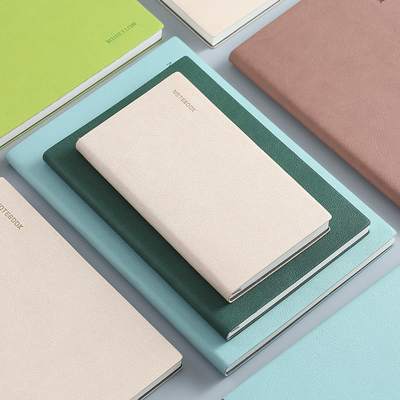 Notebook simples em cores sólidas para agências de viagens Pequeno Papel de couro macio PU fresco