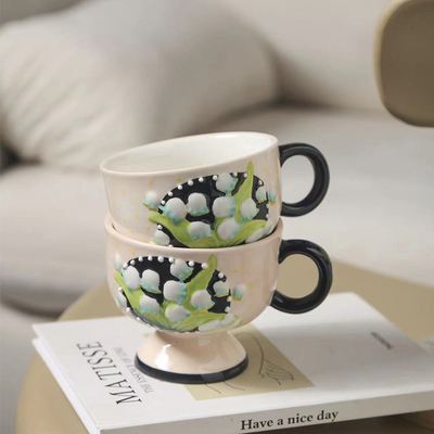Agência de viagens Essentials Lira do Vale cerâmica pintada à mão Copo de café da Finlândia