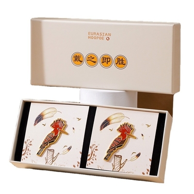 National Tide Good Luck Auspicious Bird Gift Box Set Brooch * 2 Personalização de Presente de Negócios