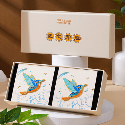 National Tide Good Luck Auspicious Bird Gift Box Set Brooch * 2 Personalização de Presente de Negócios