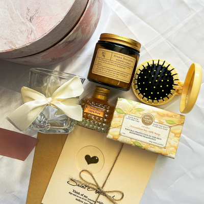 Material ecológico Conjunto de presentes rosa personalizado para presentes de banquete e presentes de casamento