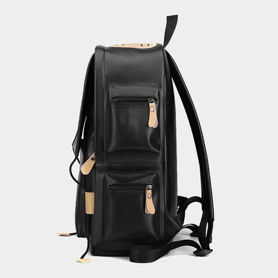 Não se esqueça desta mochila de lazer PU da moda para viagens ao ar livre e muito mais.