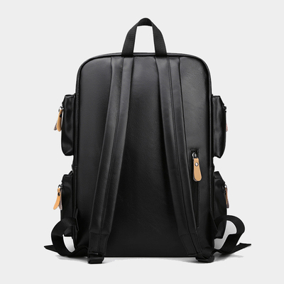 Não se esqueça desta mochila de lazer PU da moda para viagens ao ar livre e muito mais.