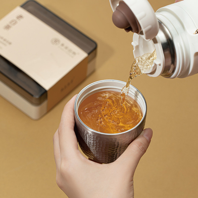 Copo de isolamento padrão martelo 500ml e chá branco velho 2016 160g conjunto ideal para presente de Páscoa