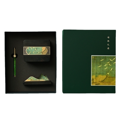 Agência de viagens Escritório Ornamentação Decorativa Dia dos tolos de Abril Set de porta caneta vermelha de madeira