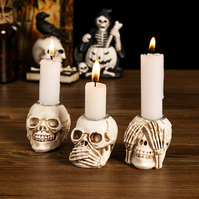 Esqueleto de Acção de Graças Resina Decoração Desktop Decoração Candeeiro Portador para Craft Regalo