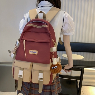 Tendência de bloqueio de cores Mochila de grande capacidade Regalo de novidade ideal para hotel e resort