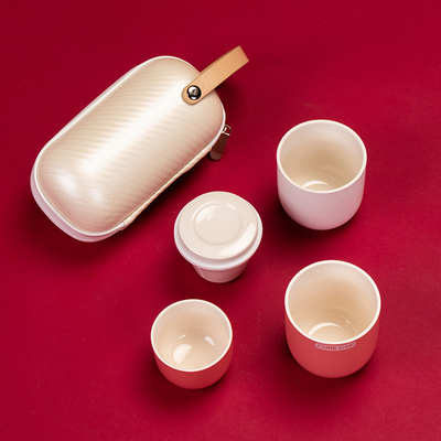 Creative Capsule Quick Cup Travel Kung Fu Tea Set para gráficos 1 cor Impressão a cores