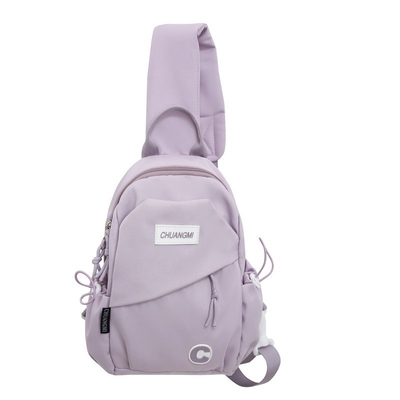 2 Impressão a cores Saco de peito de moda Saco de ombro esportivo leve para presente para funcionários