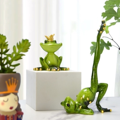 Promoção Decorar Presentes Yoga de Vidro Sapo de Resina Artesanato para TV e Wine Cabinet