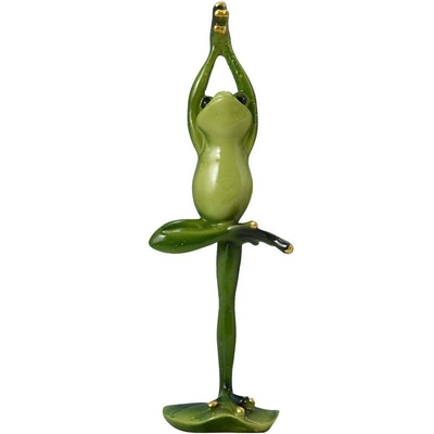 Promoção Decorar Presentes Yoga de Vidro Sapo de Resina Artesanato para TV e Wine Cabinet