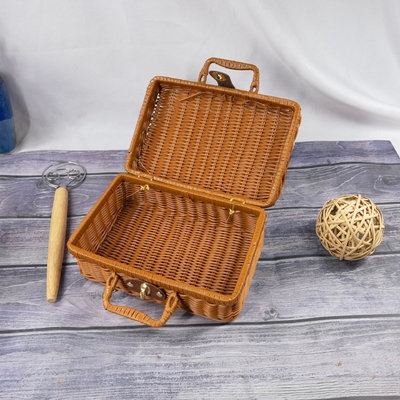 Seis peças requintadas de Wicker tecido Cesto de casamento presente de aniversário para convidados abertura