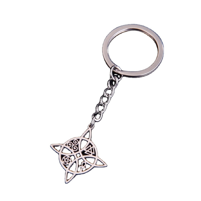 Set de presente de chaveira de aço inoxidável para o Dia das Mães 2024 Feiticeira/Nodo Acrílico 2cm*15cm