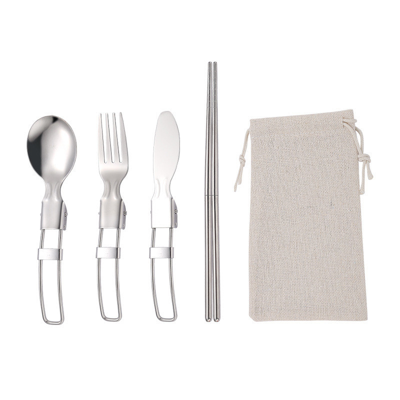Saco portátil de armazenamento de utensílios de mesa para acampamento ao ar livre