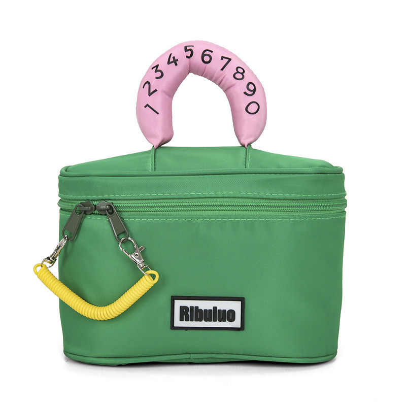 Saco de maquilhagem de logotipo Nylon à prova d'água com cores contrastantes Saco de armazenamento Ótimo presente para funcionários