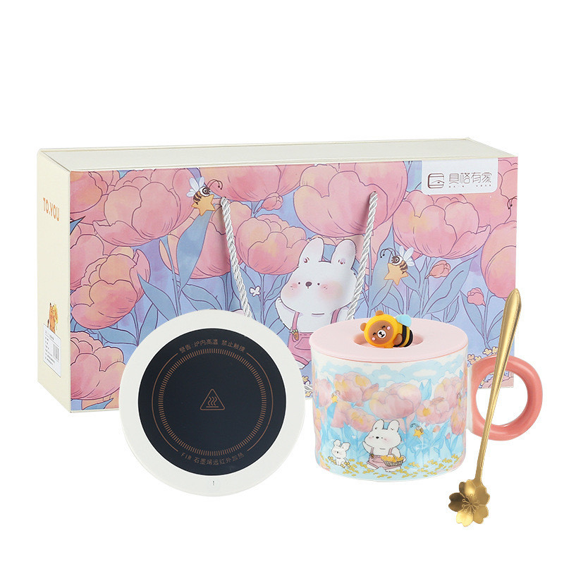 Agricultura Target Creative Gift Set Copas quentes com tampa Copas cerâmicas bonitas e presentes à mão