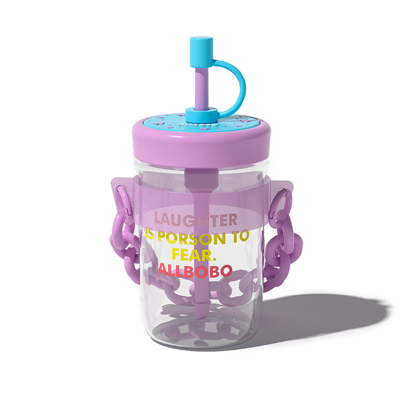 Agência de viagens presente de funcionário design de taça de água de alta estética com palha e logotipo do cliente