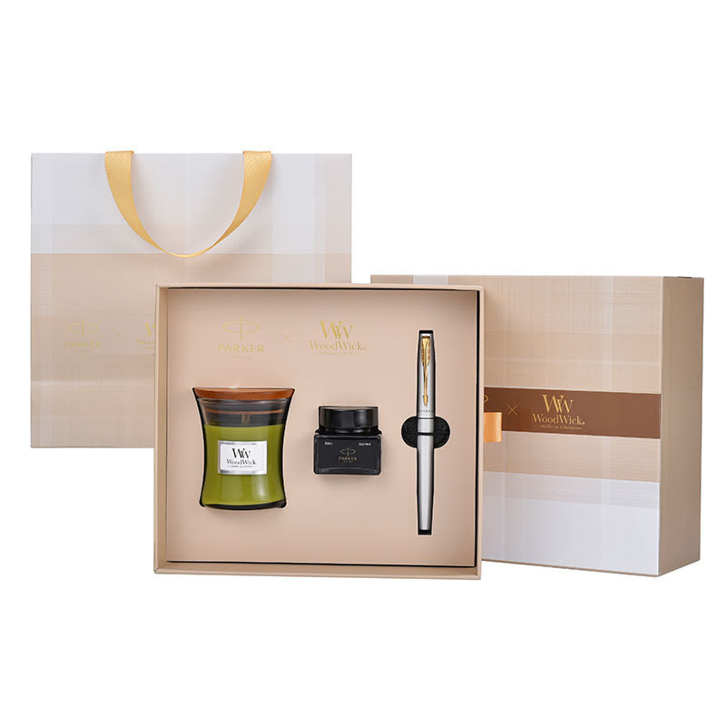 Presente exclusivo para o Dia do Pai Wycombe Abbey XL Pena de Ouro Branco WoodWick Aromaterapia