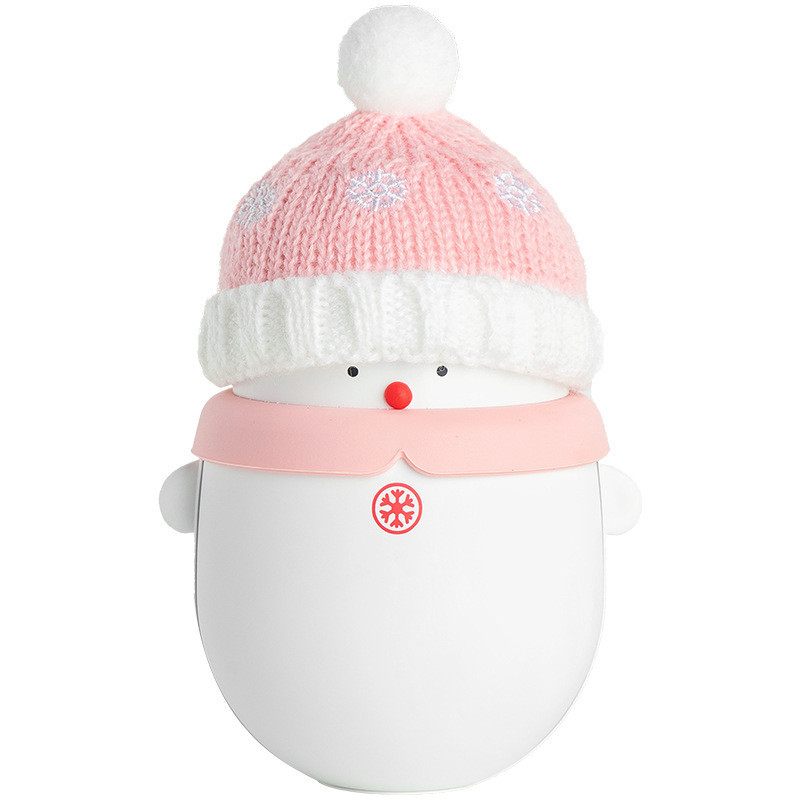 Presente de Natal Cartoon Mini Tesouro de Neve Portátil Tesouro de Mão Quente 2 em 1 Power Bank