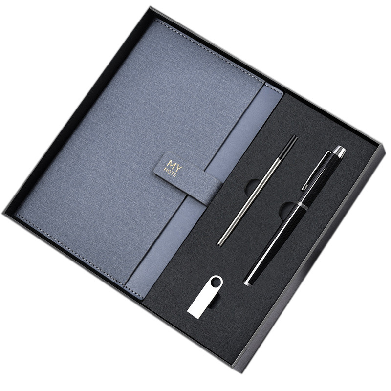 Produtos de escritório Business Notebook Caixa de presente Conjunto com logotipo Logotipo do cliente Conjunto de quatro peças