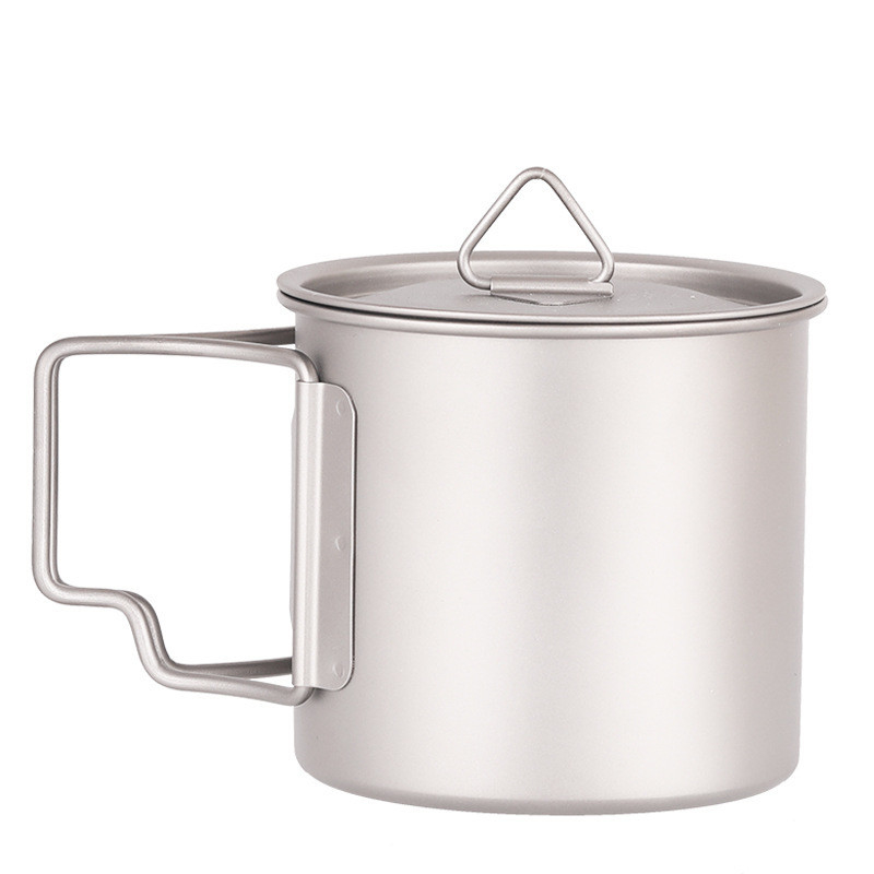 Copo de Titânio Portátil Impresso com tela de seda 350 ml para acampamento e atividades ao ar livre