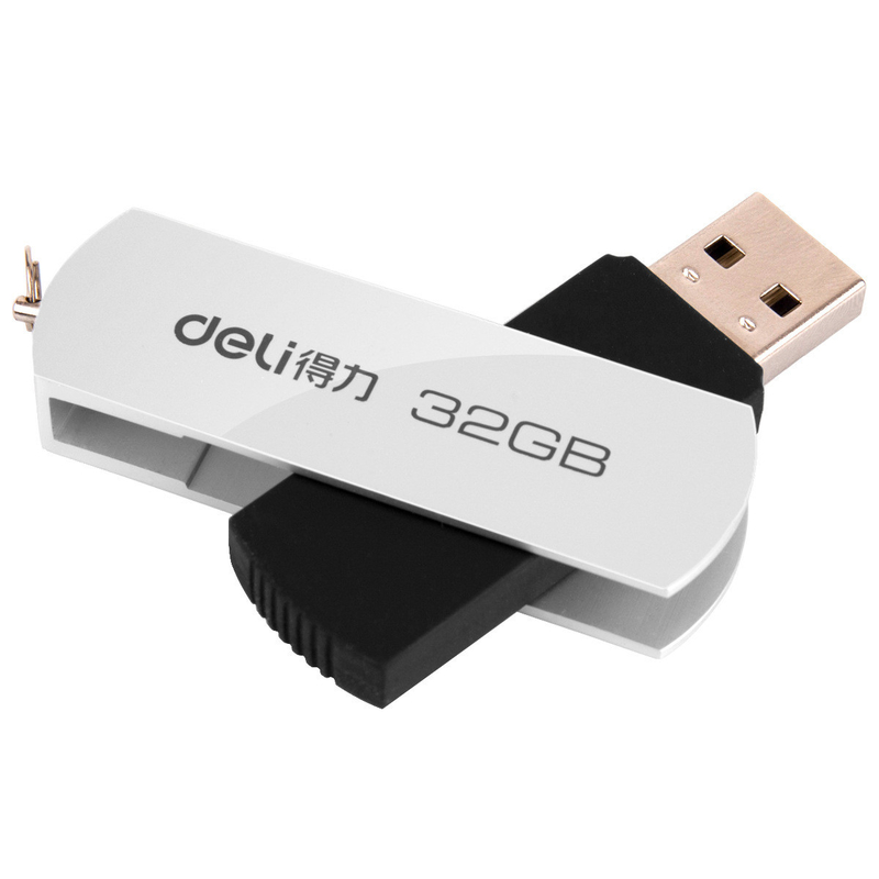 1 Impressão de gráficos a cores Mini USB Flash Drive com Design de anel de chave giratória