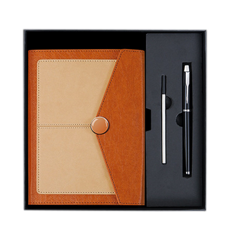 Logotipo do Cliente Negócios A5 Notebook Caixa de presente de três peças