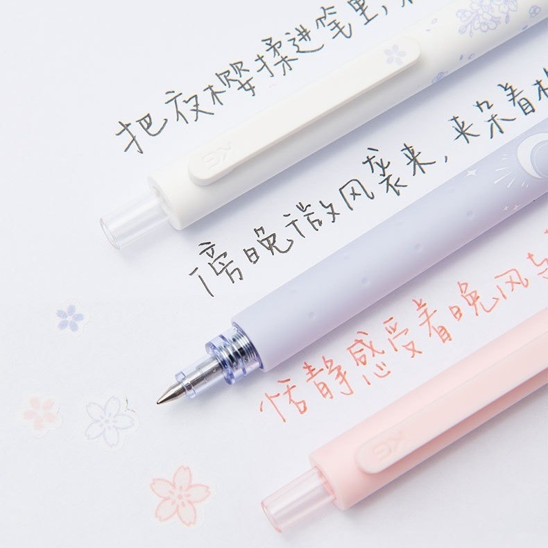 Alta aparência Agricultura Noite à beira da estrada Sakura Neutral Pen 3 Pack para escritório presente