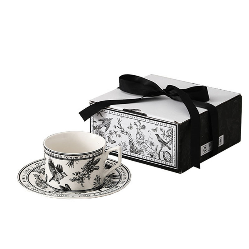 Xiao Xiangfeng Taça de café preto e branco e prato perfeito para esportes e jogos