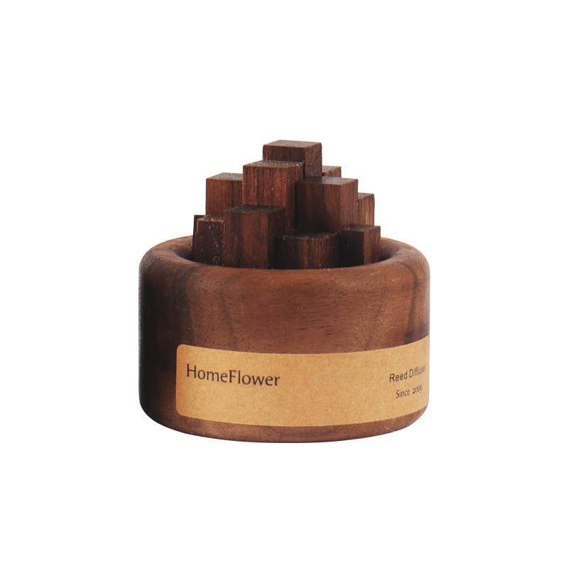Aromaterapia personalizada com óleo essencial de madeira de fragrância expandida com impressão a cores