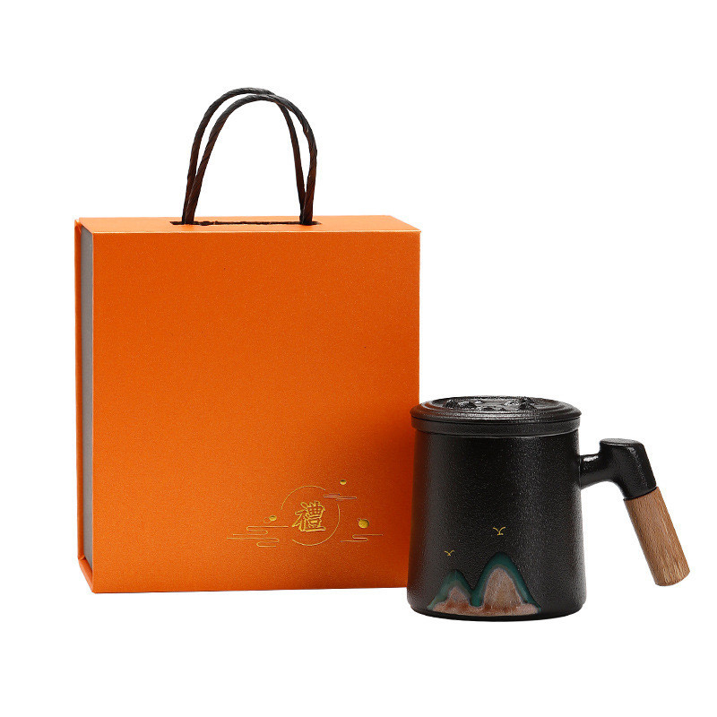 Criativo Qianli Jiangshan Office Cup Set Perfeito Novidade Presentes para Hotel e Resort