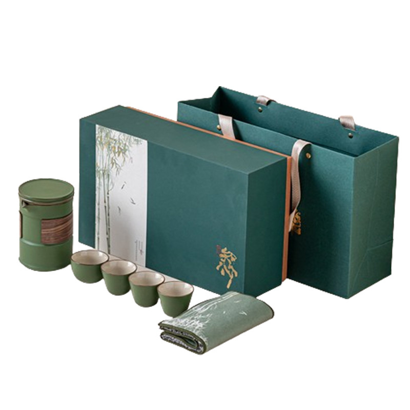 Conjunto de presentes Conjunto de chá do logotipo do cliente Chá-chave Master Cup Cup*3 Toalha de chá*1