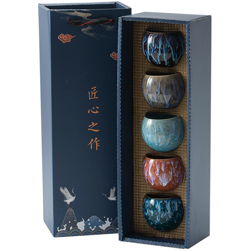 Kiln Change Master Cup Tea Cup Set para presentes corporativos Dimensões e formas personalizadas