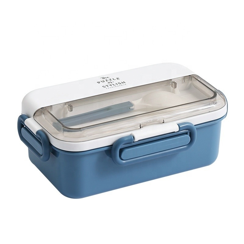 Logotipo personalizado 304 aço inoxidável caixa de Bento dividida com aquecimento de água e utensílios de mesa ideal