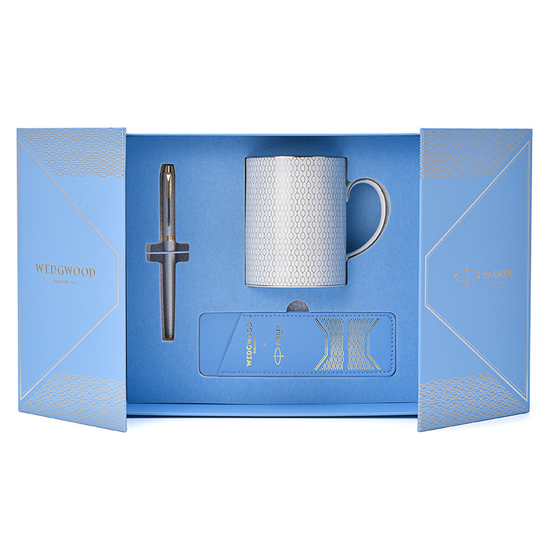 IM Twilight City Pearl Pen Wedgwood Platinum Geometry Mug conjunto conjunto para evento de presente
