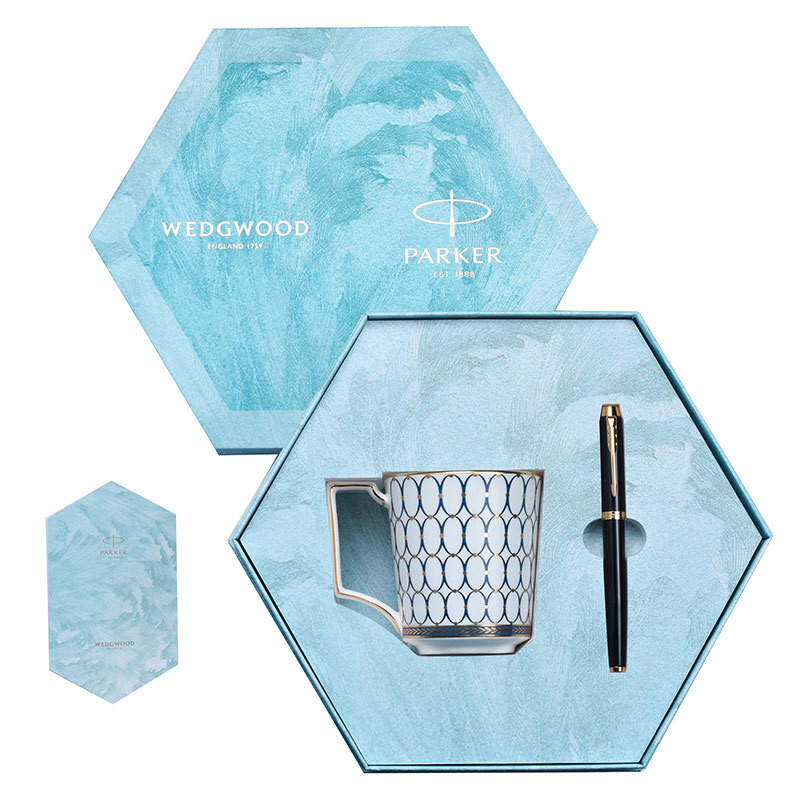 IM Pure Black Liya Gold Clip Pearl Pen Wedgwood Gold Pink Youth Blue Mug Set para Eventos