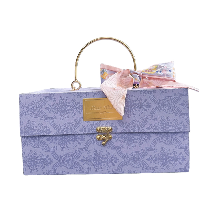 Conjunto de presentes de casamento exclusivo Caixa de doces de metal roxo ecológico para amantes de automóveis