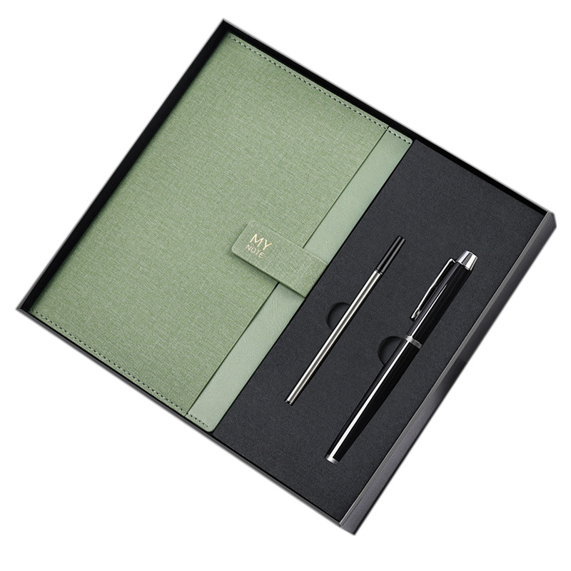 Profissional A5 Notebook Set Custom Logotipo caneta caneta reabastecimento assinatura caneta caixa de presente de negócios