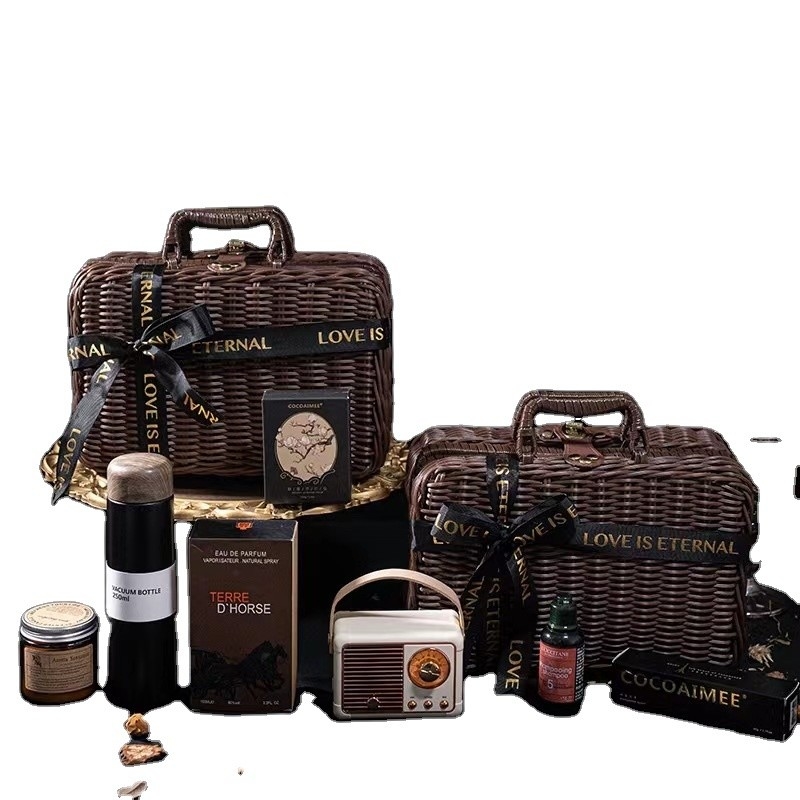 Set de presentes de negócios de hotéis e resorts Caixa de vinho de café com impressão gráfica a 1 cor