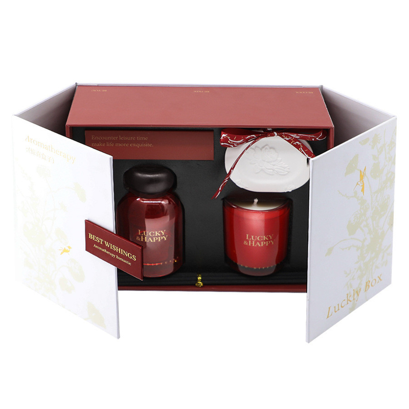 Impressão de tela de seda Aromaterapia interior Cadeira de presente de velas de aromaterapia para ano